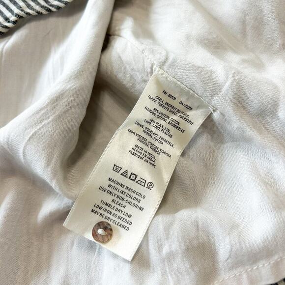 Anthropologie Lindsey Embroidered Tunic Dress Stripe Floral Sleeves M - Picture 7 of 8